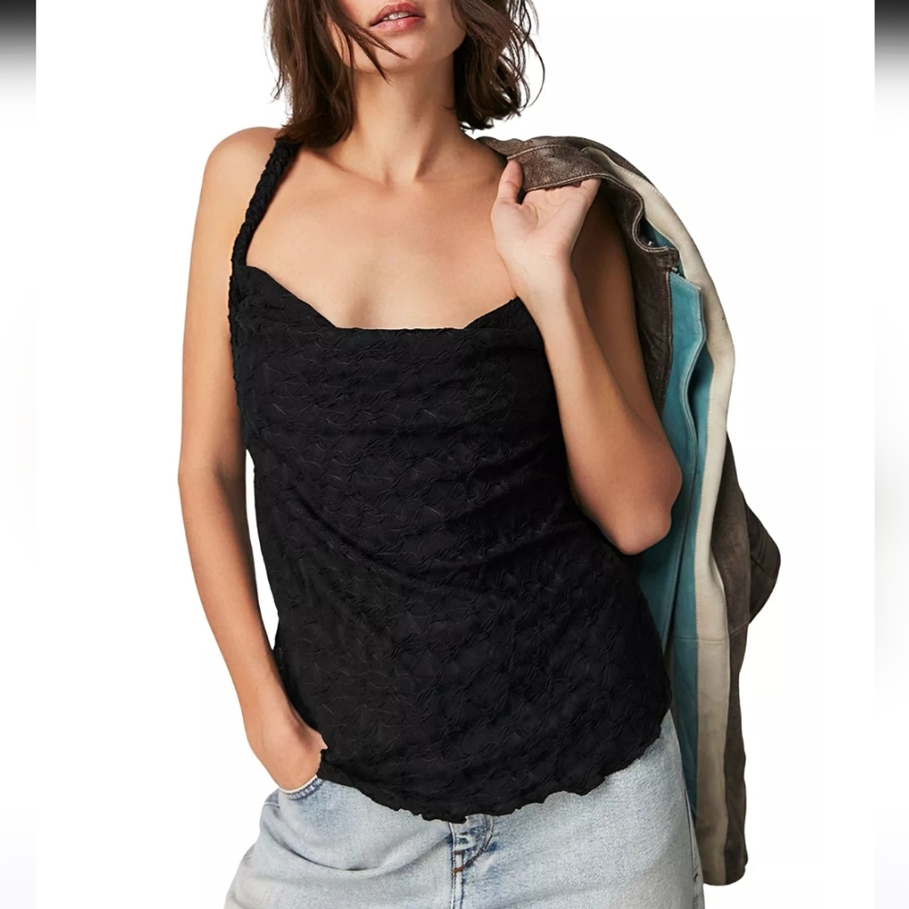 NWT Free People Mykonos Braided Trim Tank